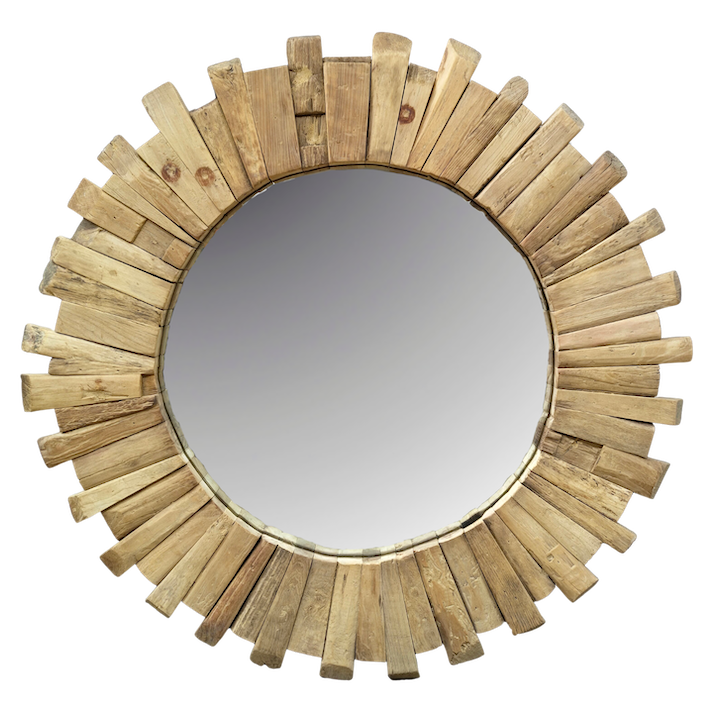 1M SCRUBBED ELM MIRROR