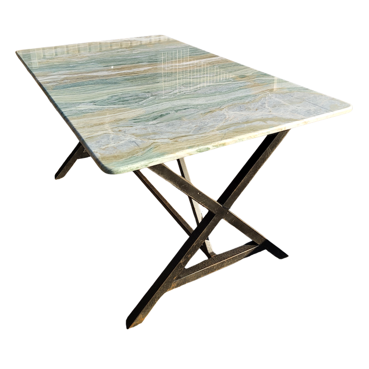 1.5M VERDE MARBLE TABLE X BASE