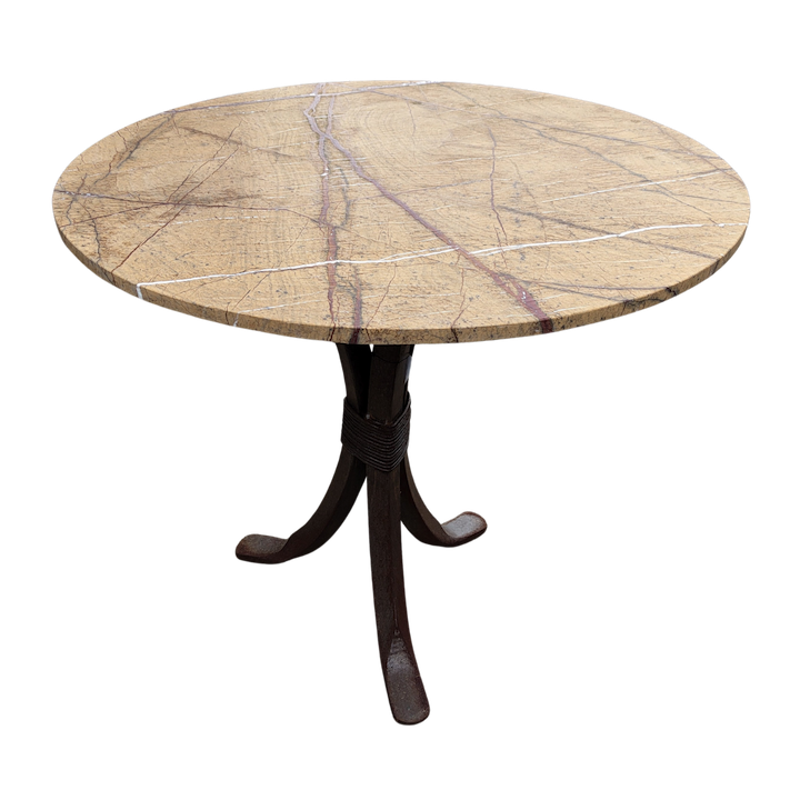 90CM FOREST BROWN MARBLE ROUND TABLE