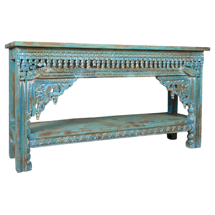 1.5M BLUE CARVED CONSOLE