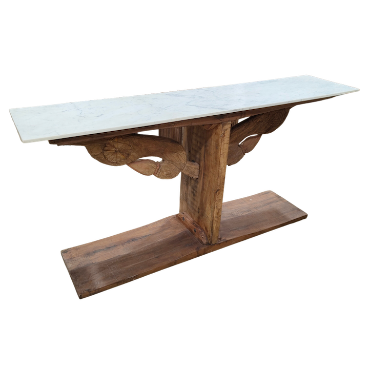 1.8M MARBLE TOP SLEEPER CONSOLE