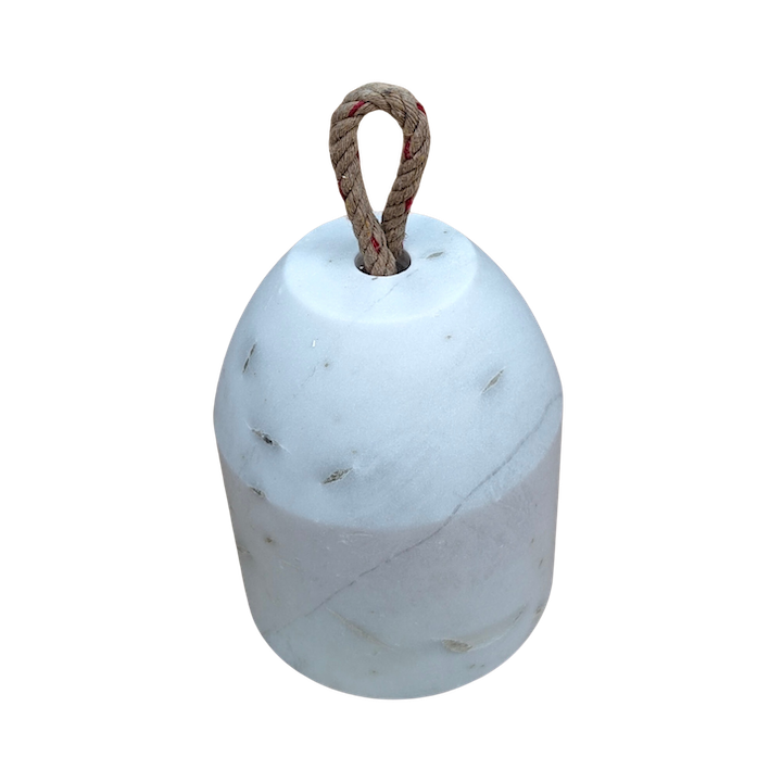 WHITE MARBLE BELL DOORSTOP