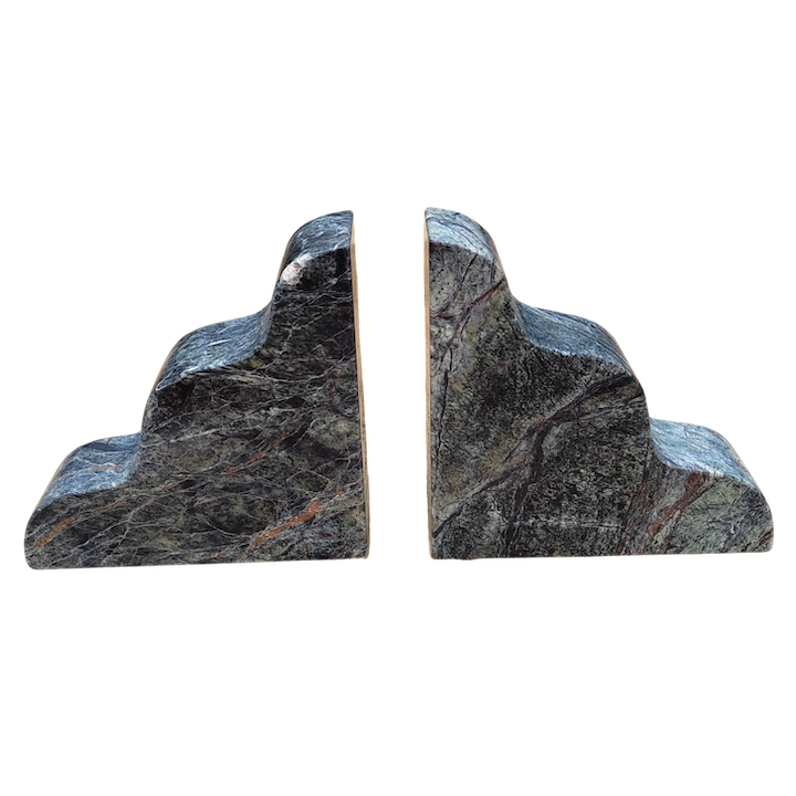FOREST GREEN MARBLE BOOKENDS