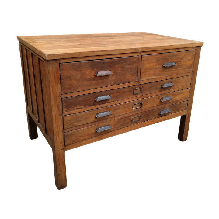 TEAK PLAN DRAWERS ON LEGS