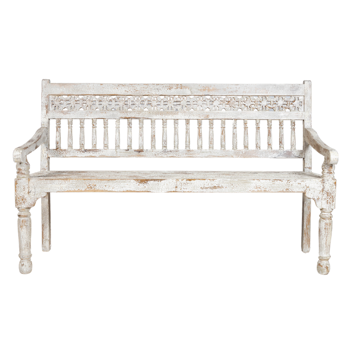 1.5M ANTIQUE WHITE BENCH SEAT