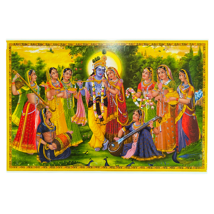 RADHA KRISHNA & GOPIS TILE