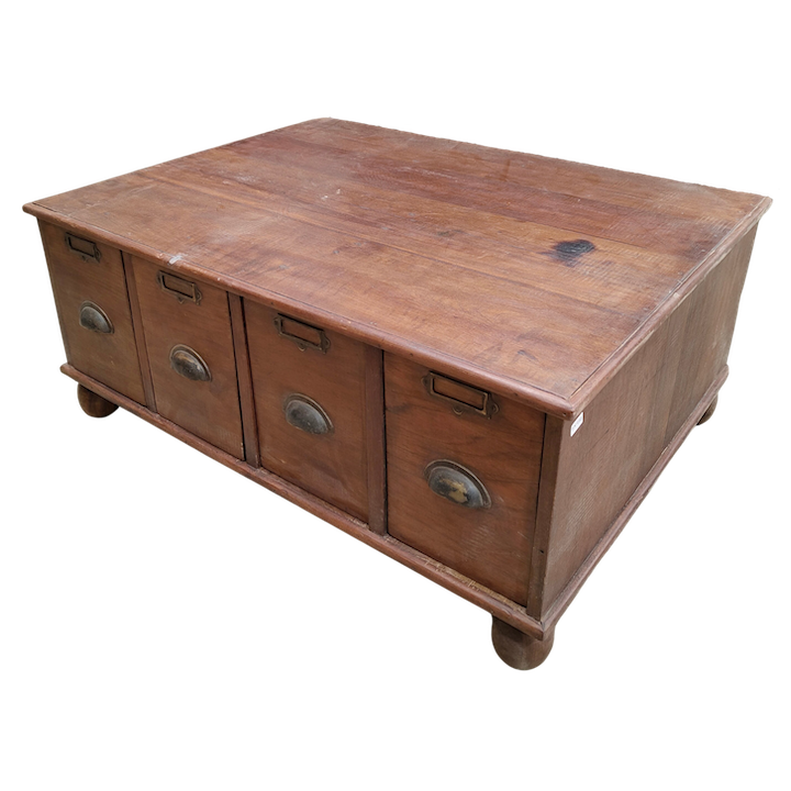 TEAK COFFEE TABLE WITH DRAWERS