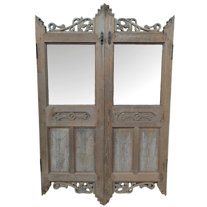 1.53M ANTIQUE WINDOW PANEL MIRROR