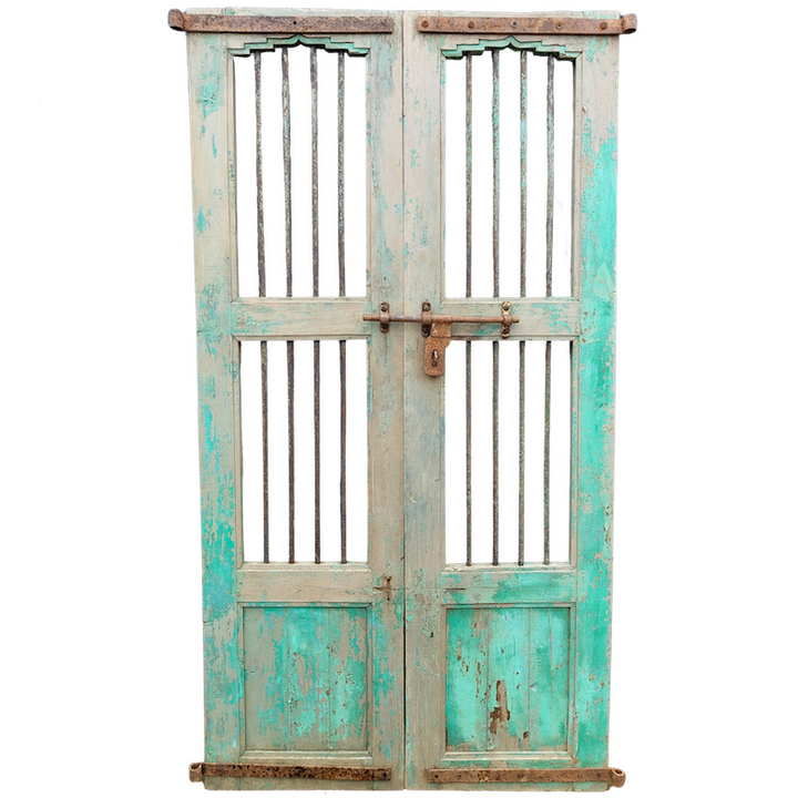 1.78M GREEN TEAK GATES