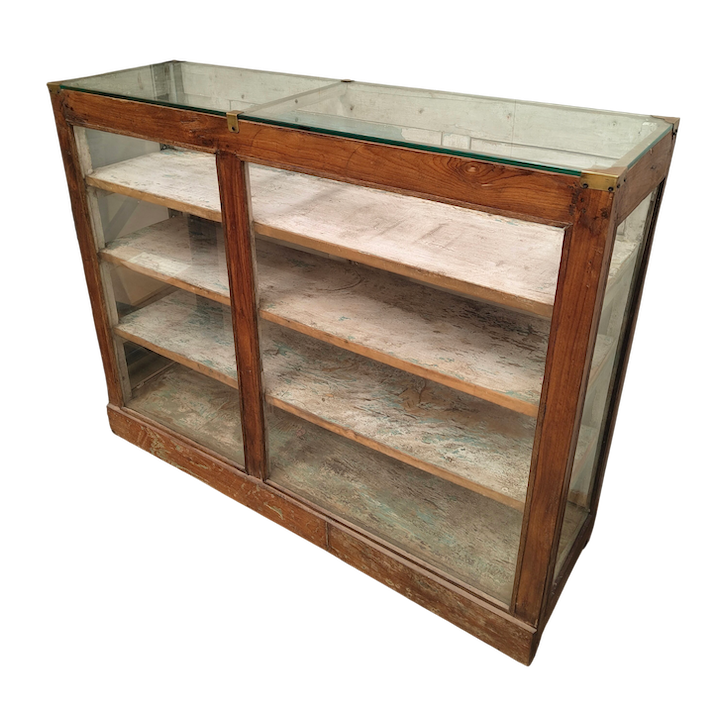 1.14M VINTAGE GLASS CABINET