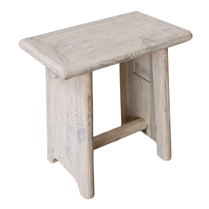 SCRUBBED ELM SIDE TABLE