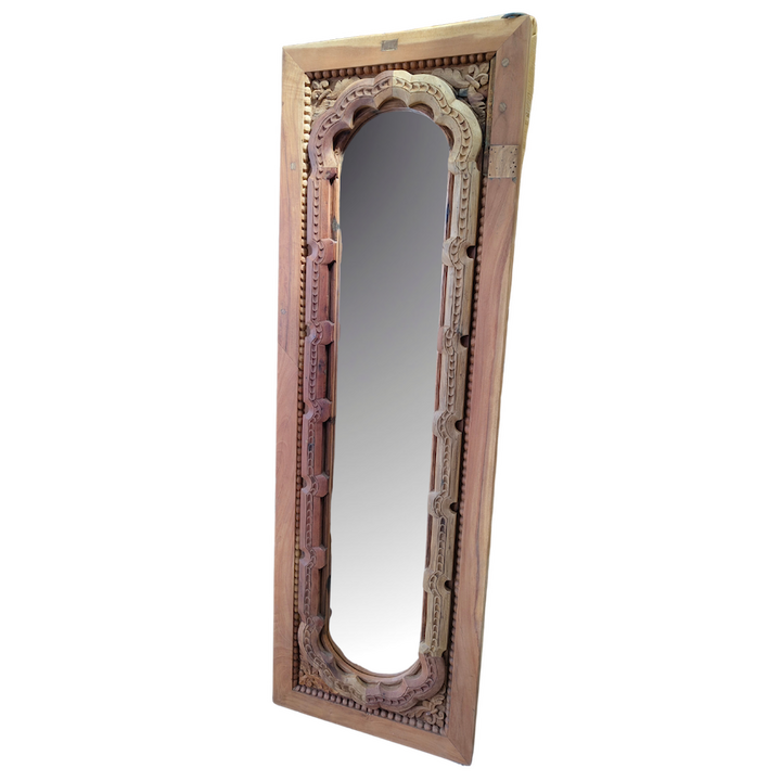 1.85M TEAK CARVED MIRROR