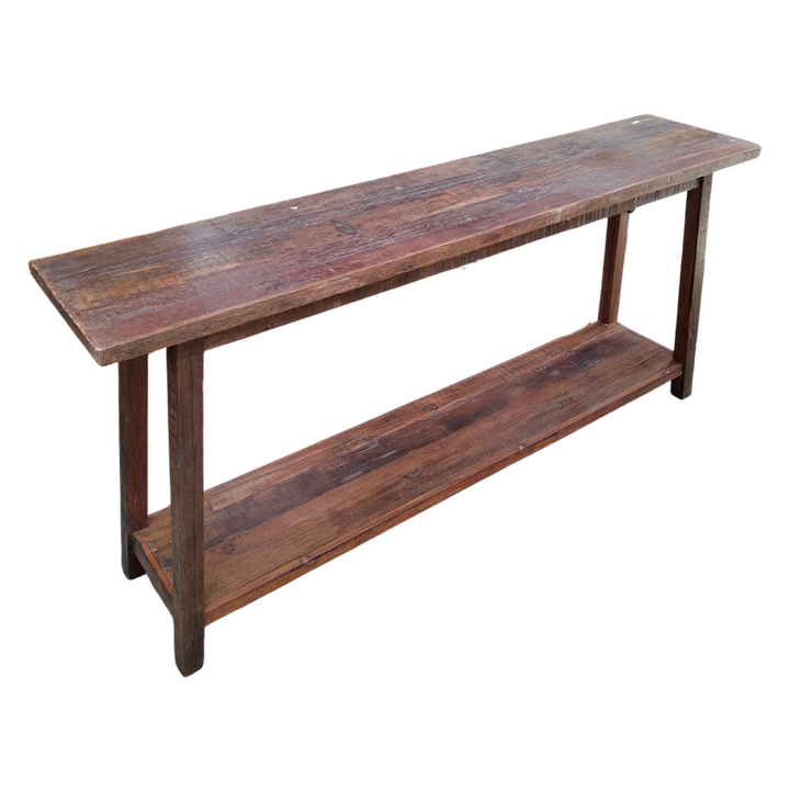 1.38M TEAK CONSOLE WITH SHELF