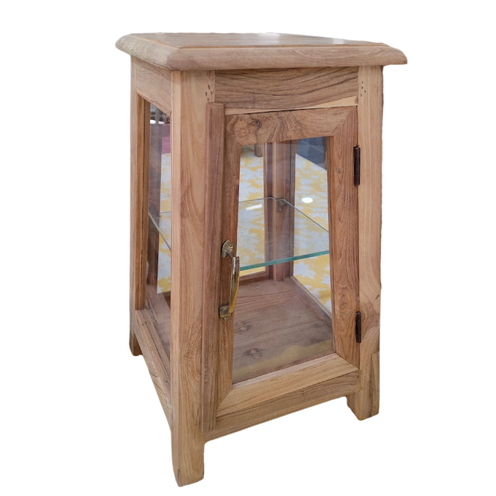 TEAK GLASS CABINET