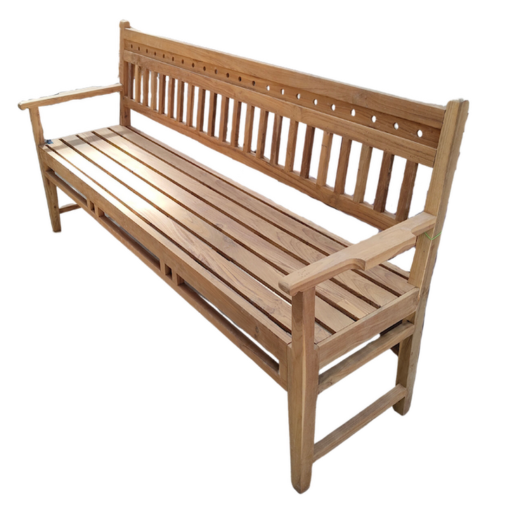 1.89M TEAK SLATTED BENCH SEAT