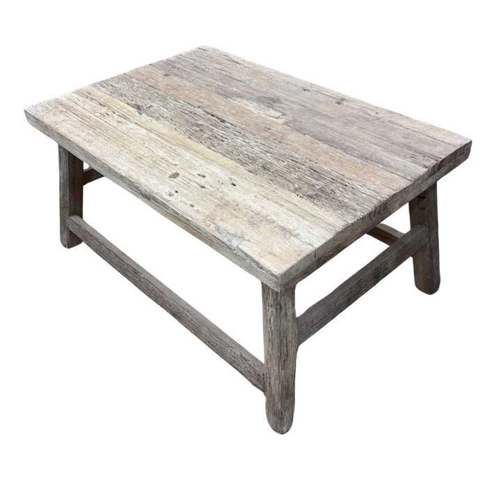 BLEACHED HARDWOOD COFFEE TABLE