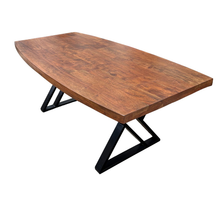 1.98M CONVEX ACACIA DINING TABLE TRIANGLE BASE