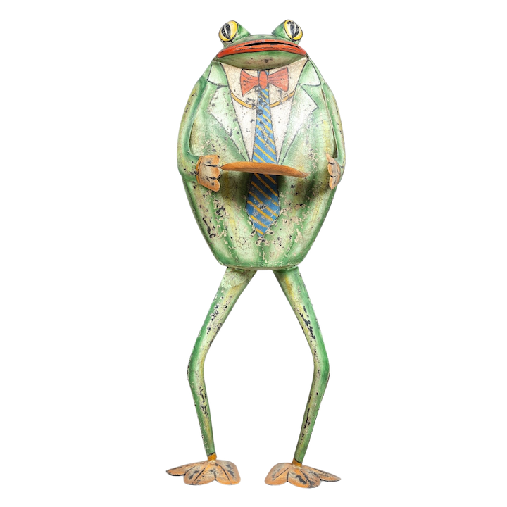 IRON FROG STATUE