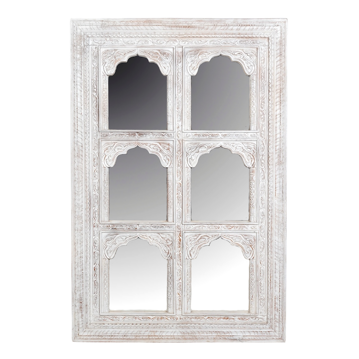 1.82M WHITEWASH 6 WINDOW MIRROR