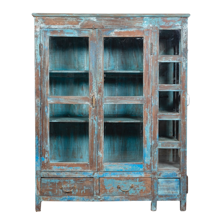 1.36M BLUE DISPLAY CABINET